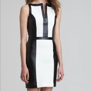 ROBERT RODRIGUEZ FAUX LEATHER PANEL DRESS (8)